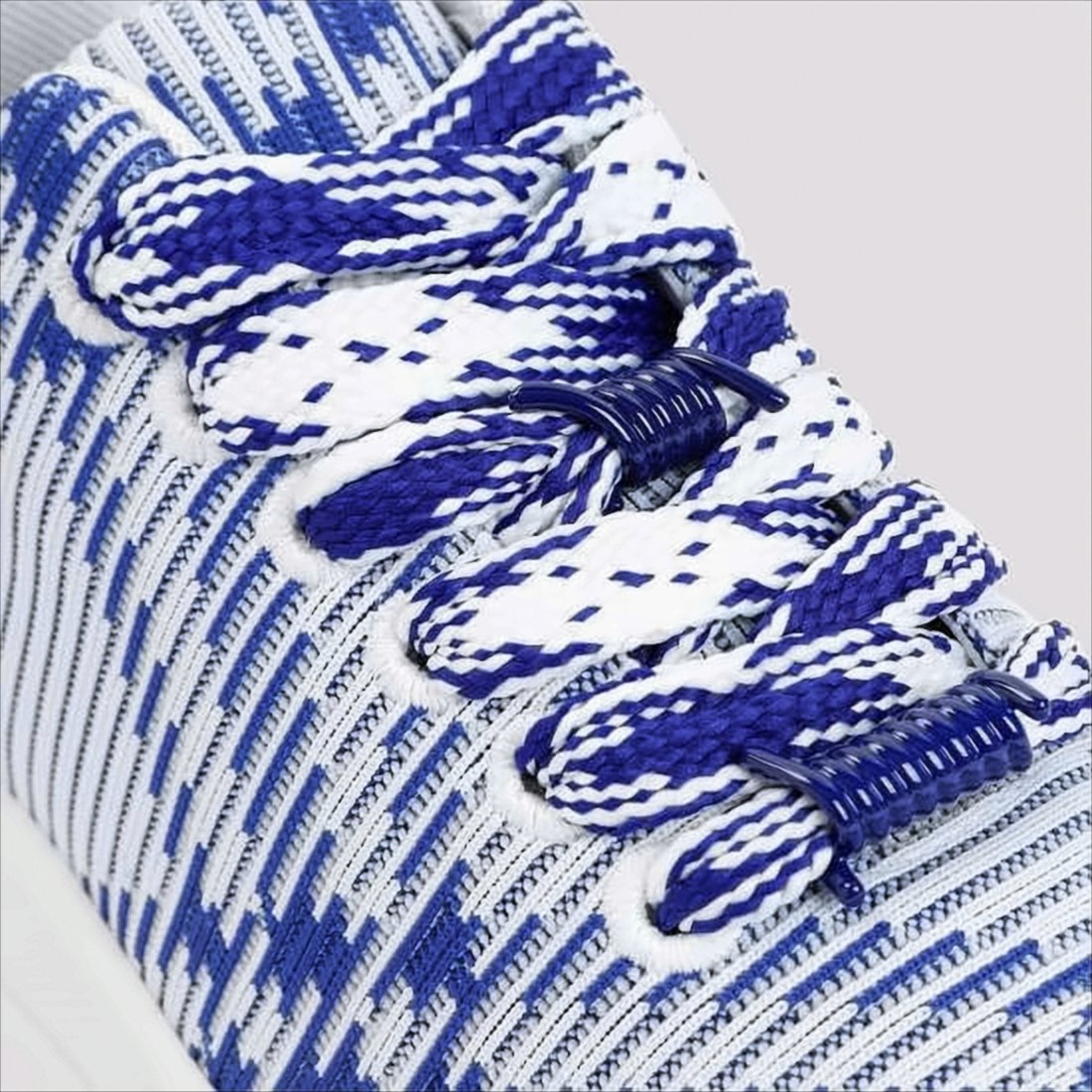 Textured Nylon Sneaker with Blue