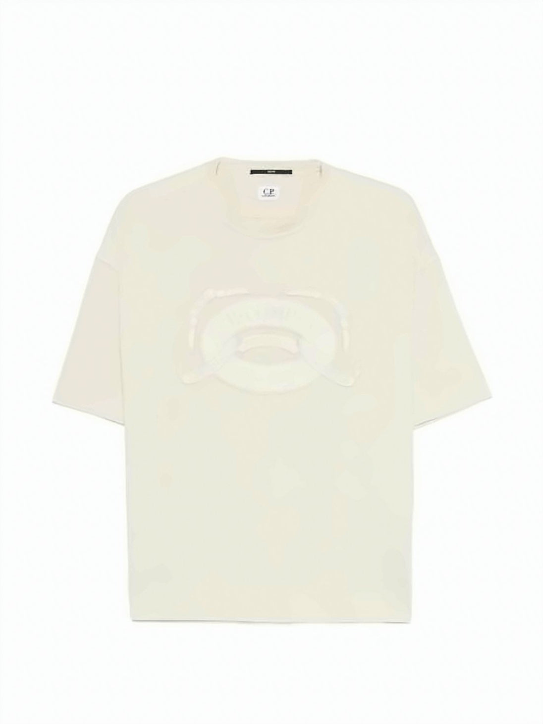 Boxy-Fit Short-Sleeved T-Shirt with Embossed Logo