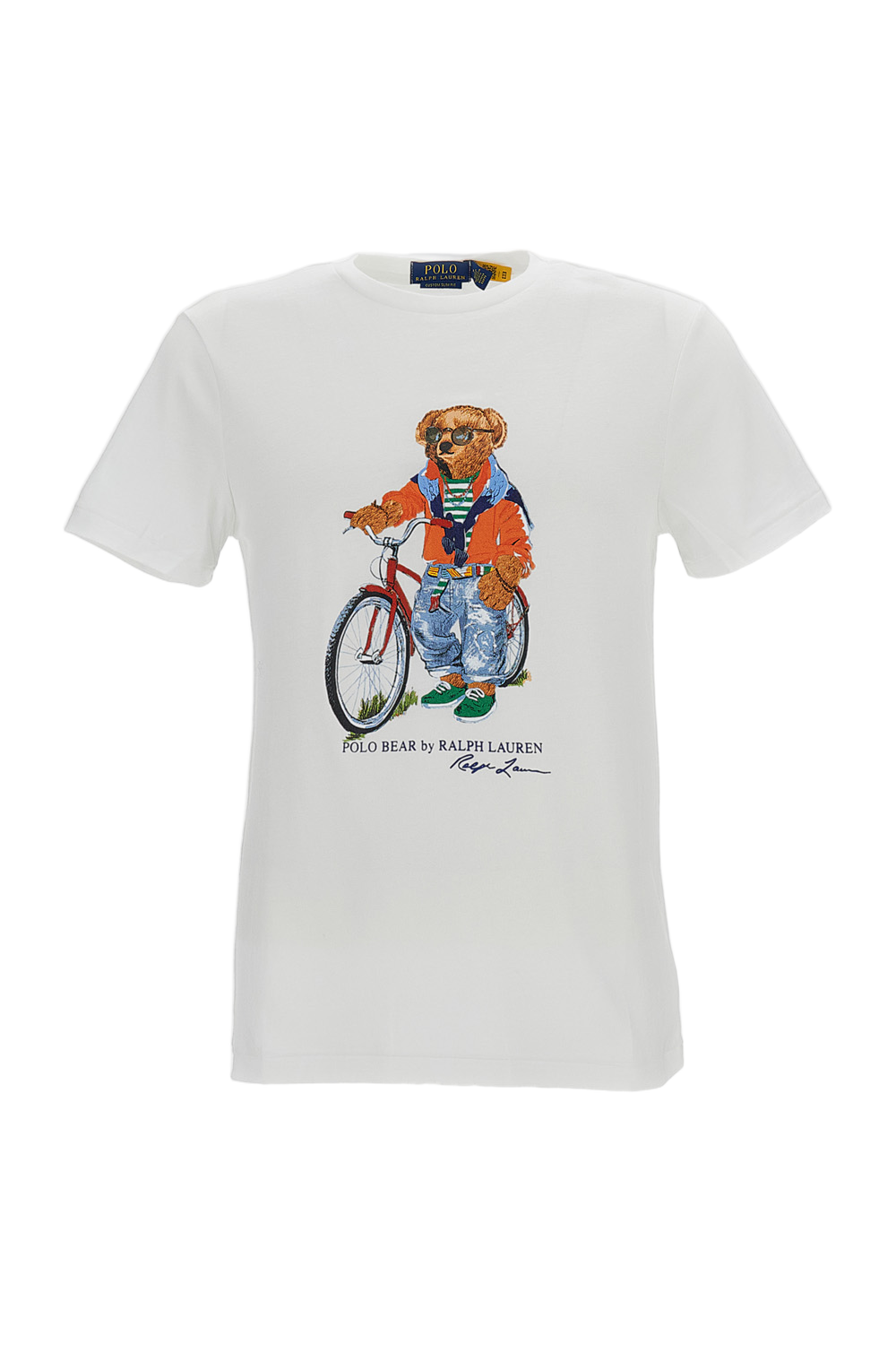 White Printed Cotton T-Shirt