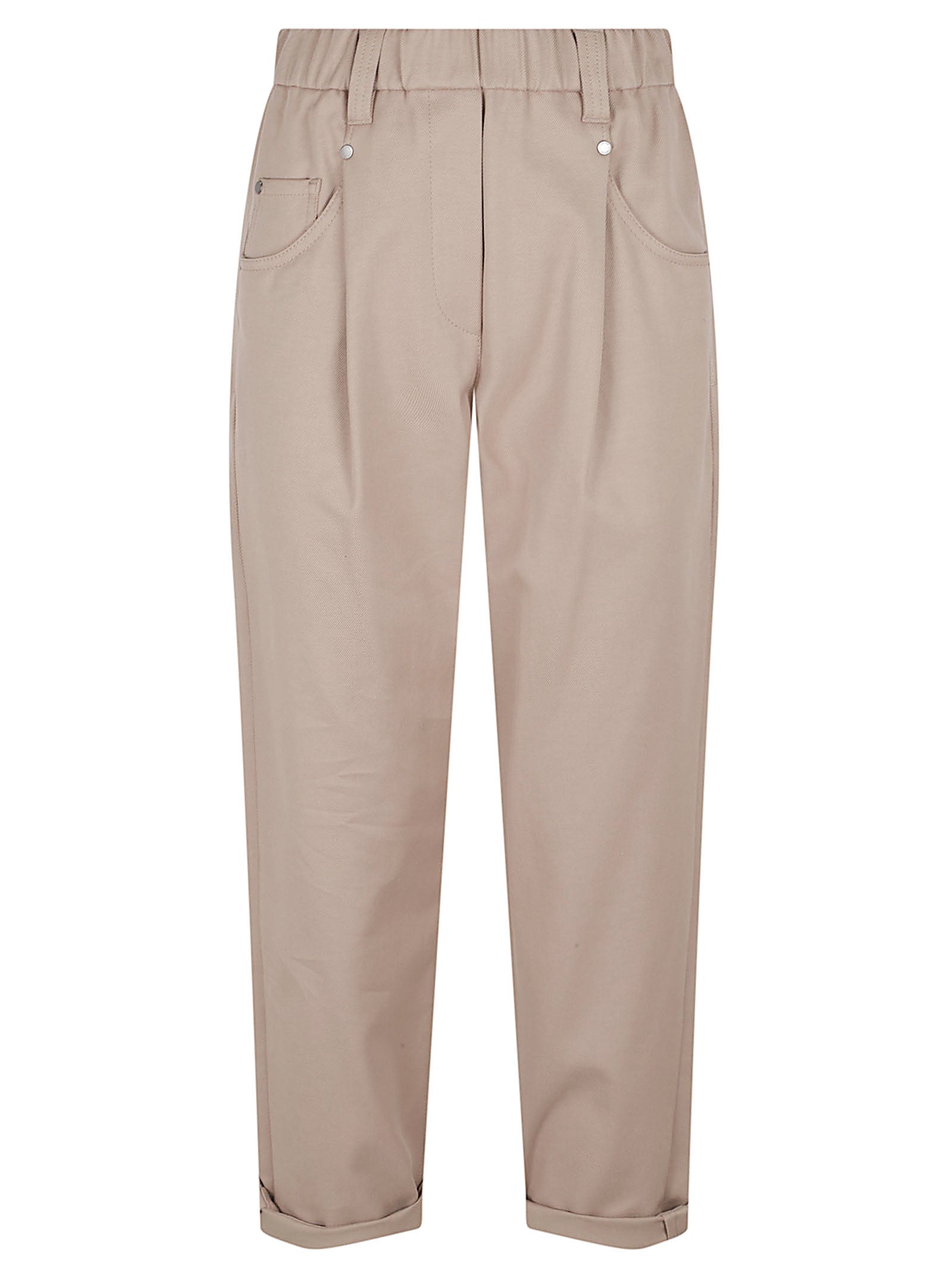 Relaxed Fit Cropped Trousers