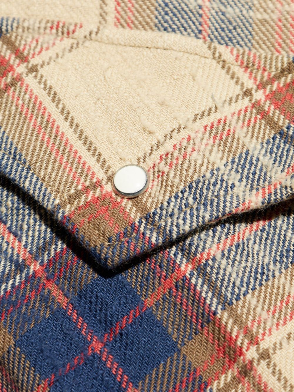 Beige Plaid Casual Shirt
