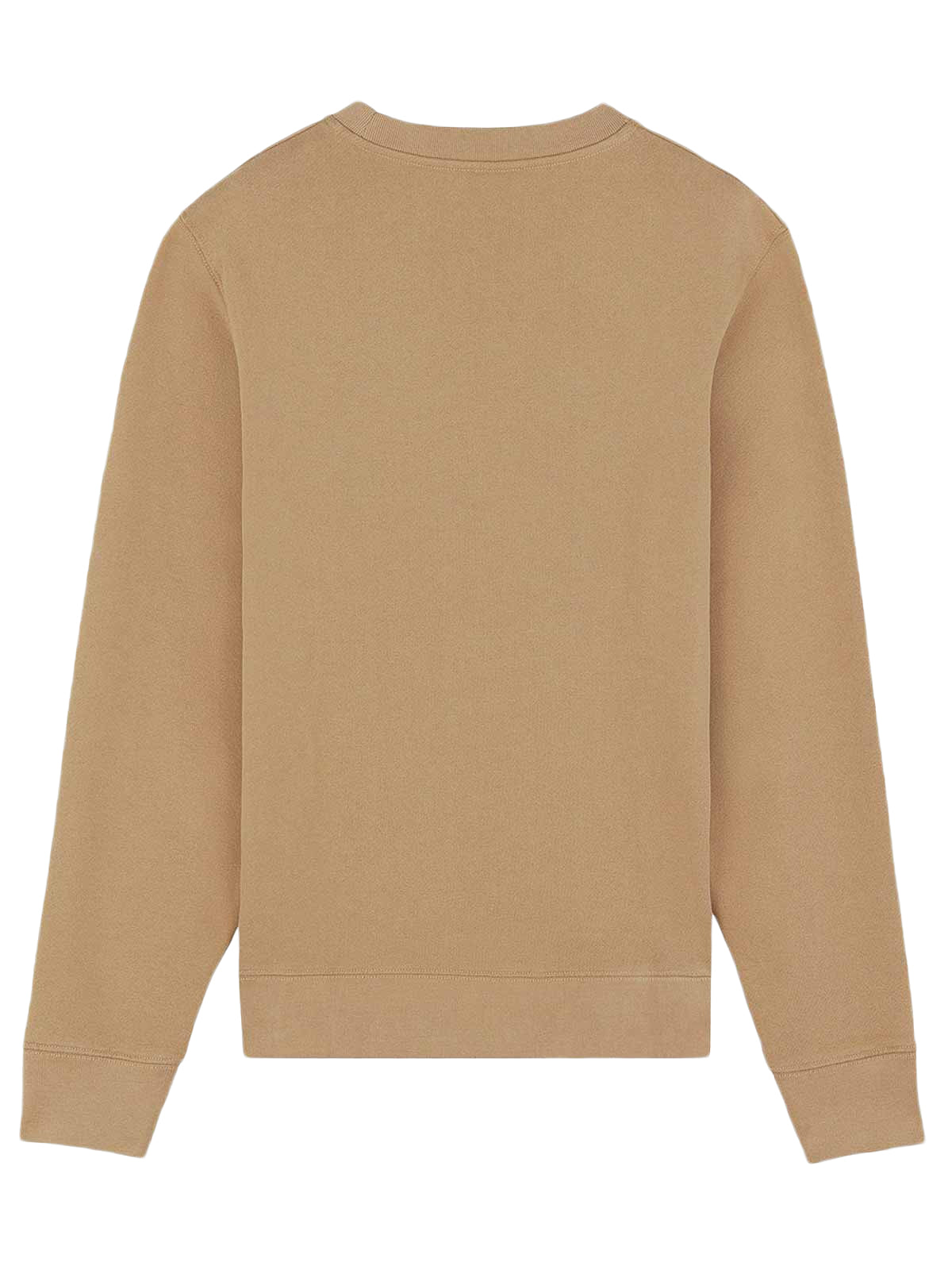 Long-Sleeve Cotton Crewneck Shirt With Minimalist Embroidery
