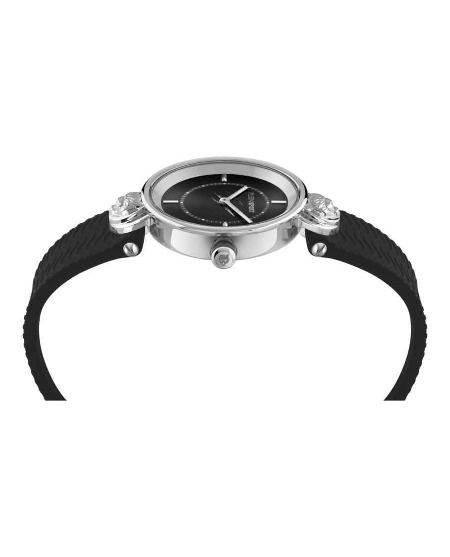 Two-Hand Quartz Movement Watch With Textured Silicone Strap