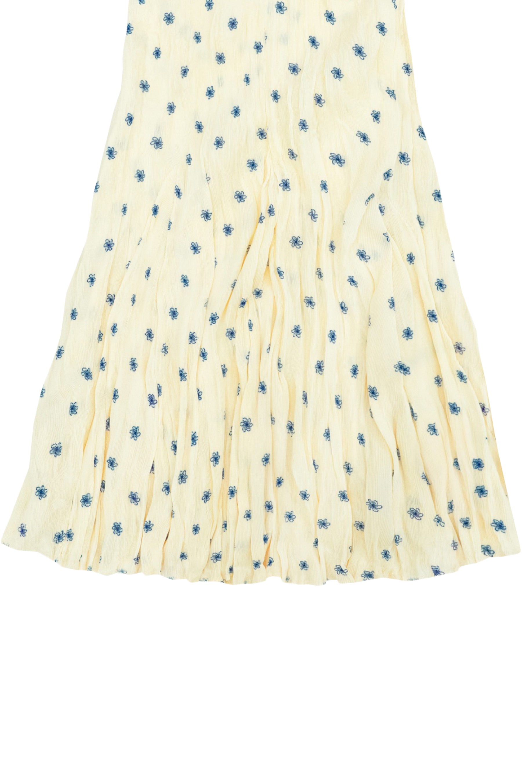 Pleated Maxi Dress With Floral Pattern