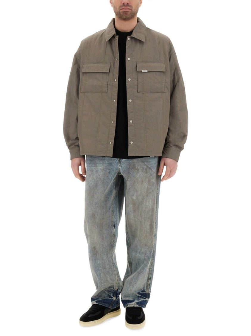 Quilted Overshirt With Dual Chest Pockets