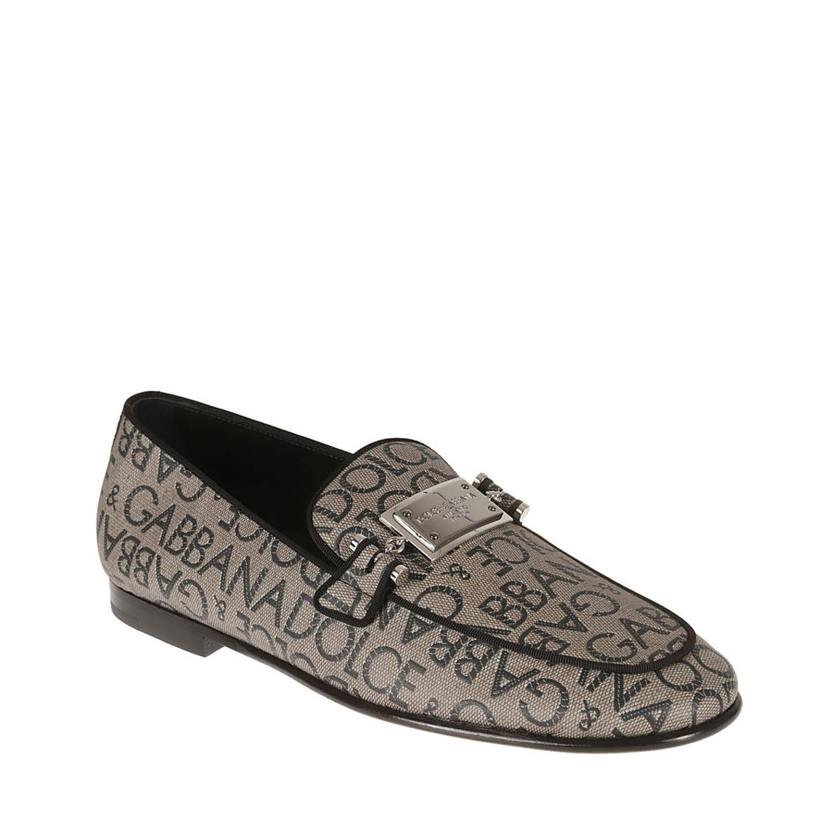 Brown Jaquard Loafers