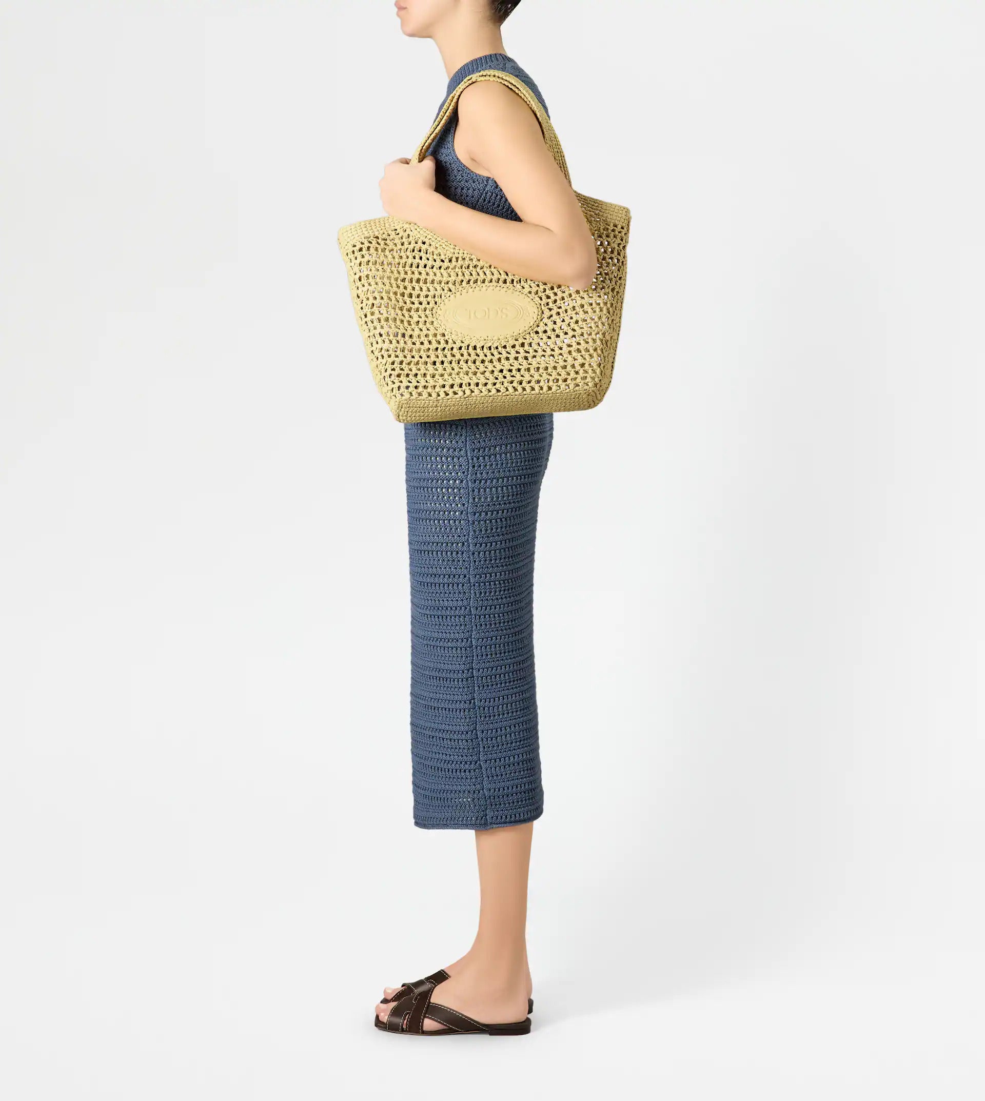 Woven Tote Bag with Embossed Logo
