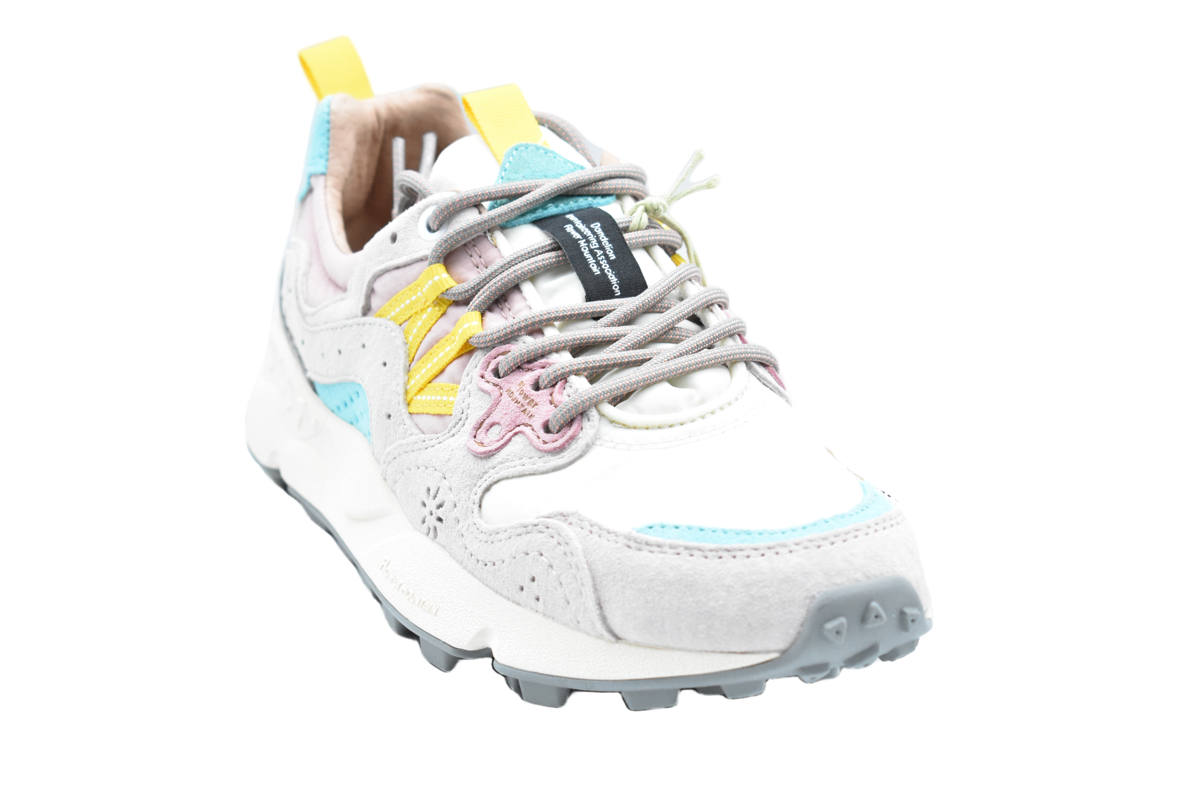 Chunky Low-Top Sneakers With Suede-Nylon Composition