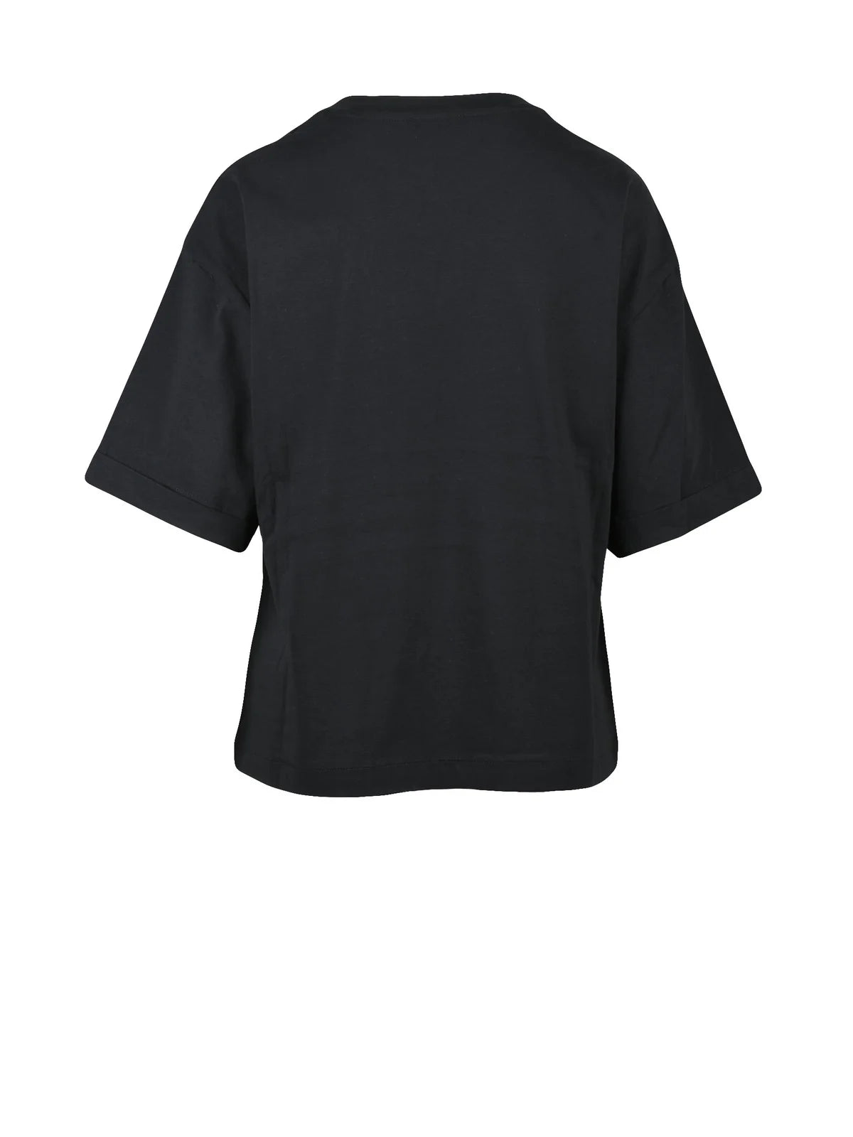 Black Cotton Elastane Stretch T-shirt