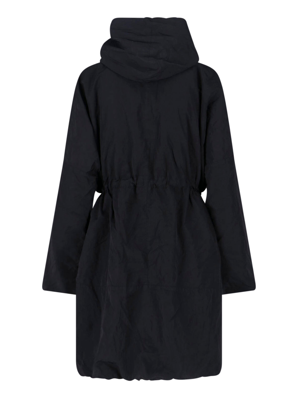 Black No-Rain Waterproof Hooded Outerwear Parka