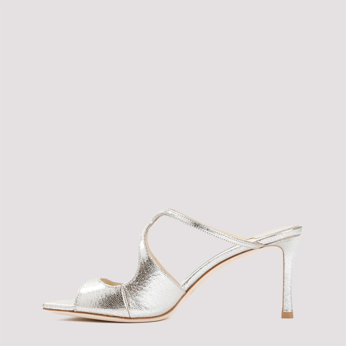 Grey Champagne Leather Anise 75 Sandals