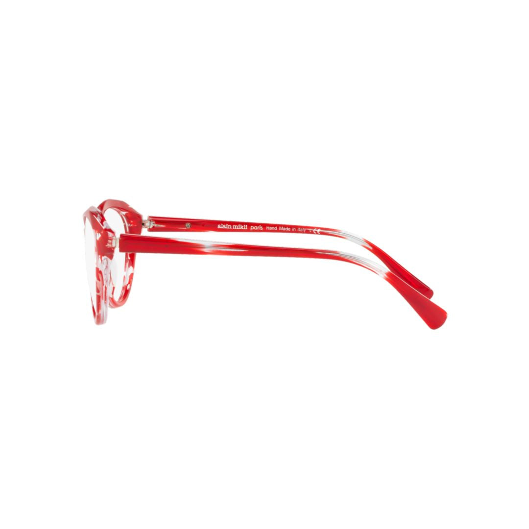 3076 Vista Cat-Eye Frame Sunglasses with Translucent Red Acetate