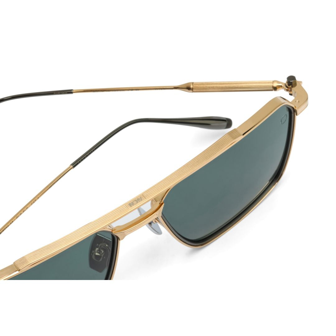 Telesto Sunglasses with Gold Metal Frame and Rectangular Lenses
