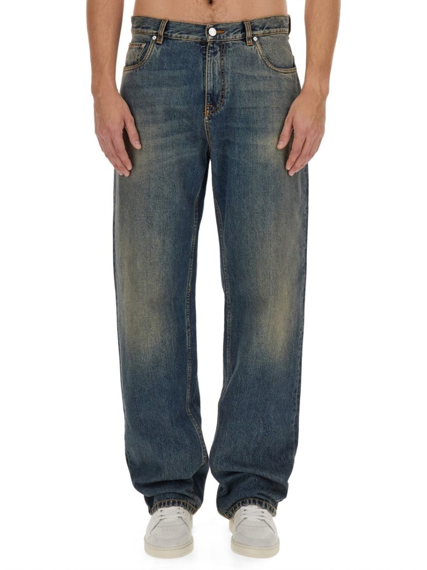 Faded Wash Denim Jeans