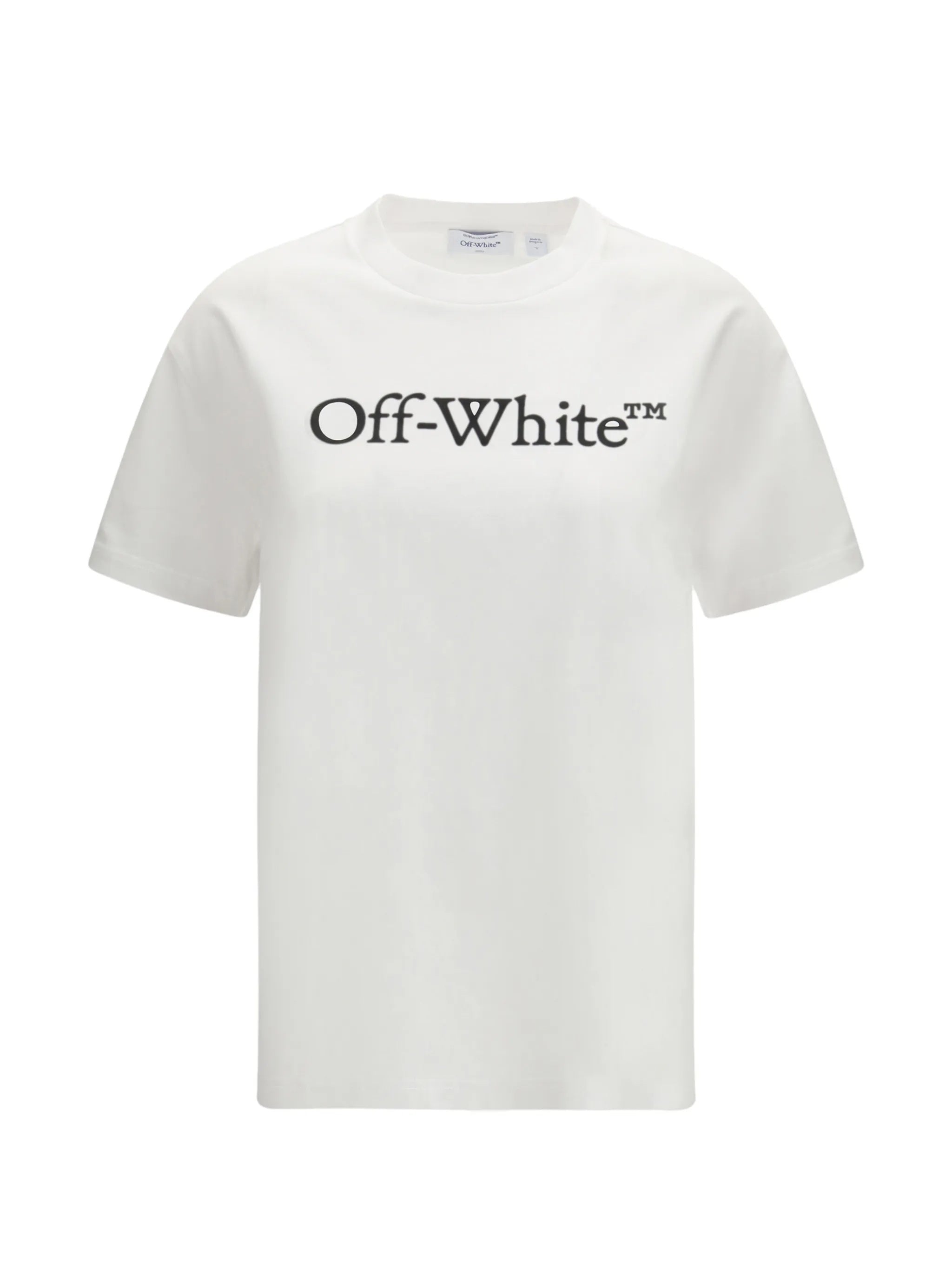 White Big Logo Bookish Cotton T-Shirt