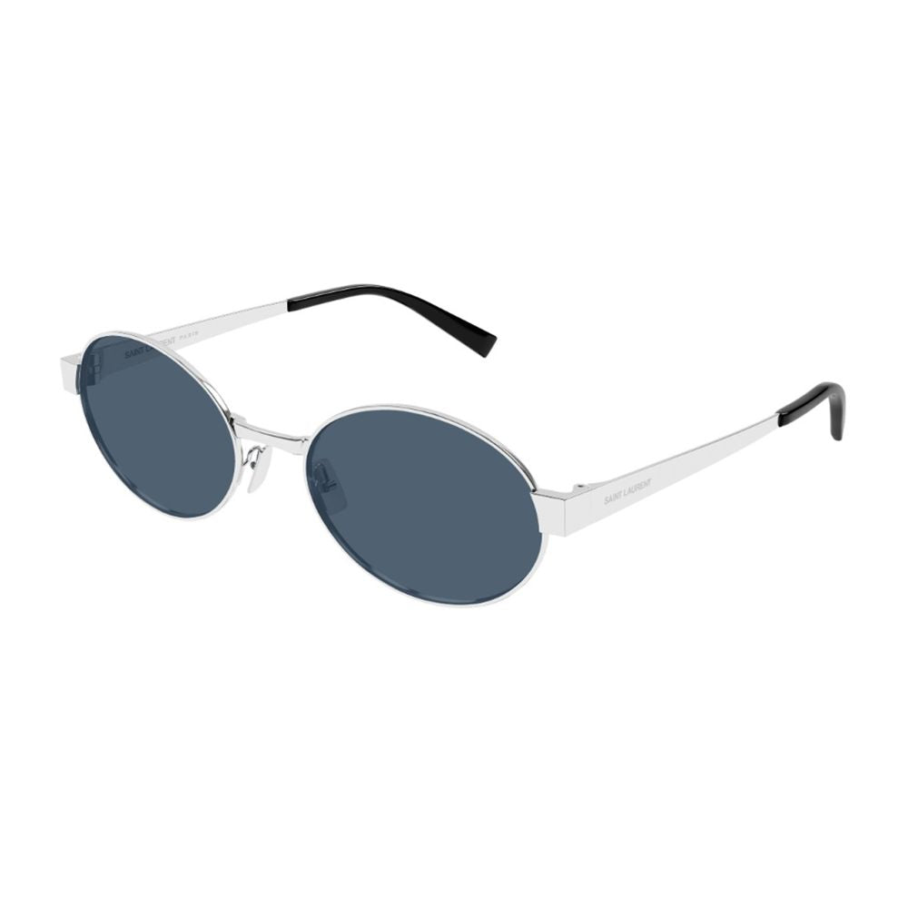 Sl 692 Linea Sl Logo Oval Silver Metal Sunglasses