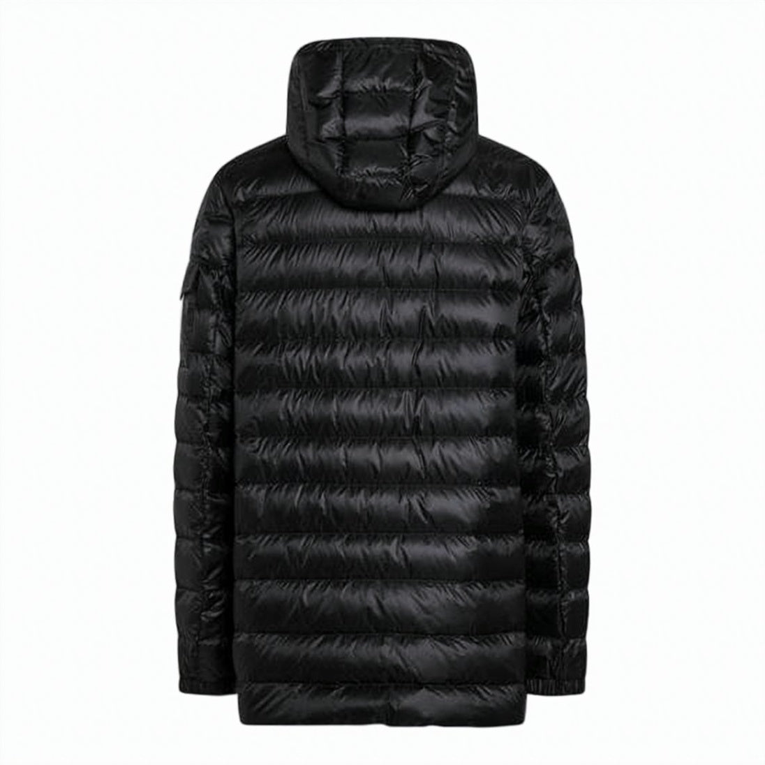 Horizontal Quilted Black Padded Jacket