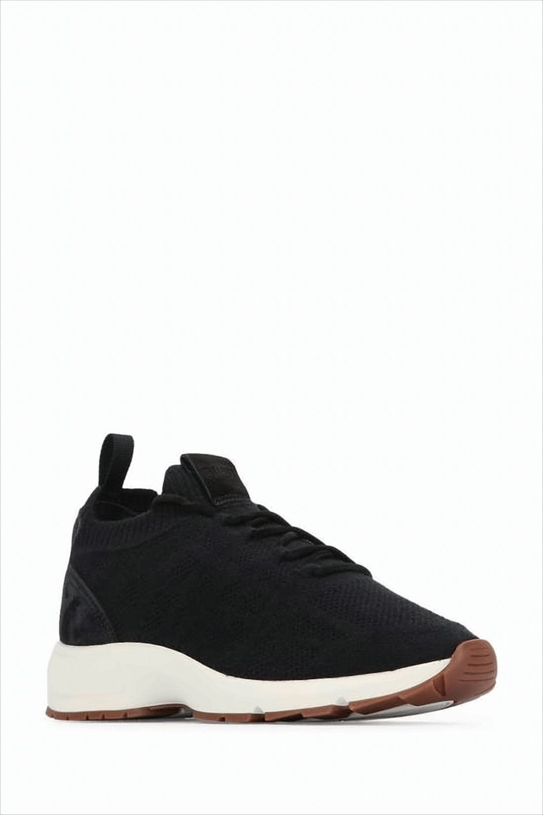 Low-Profile Sneakers with Black Knit Upper