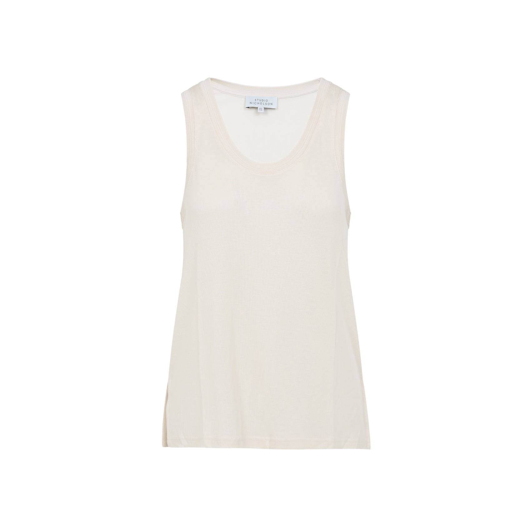 Relaxed-Fit Sleeveless Lyocell Top With Side Slits