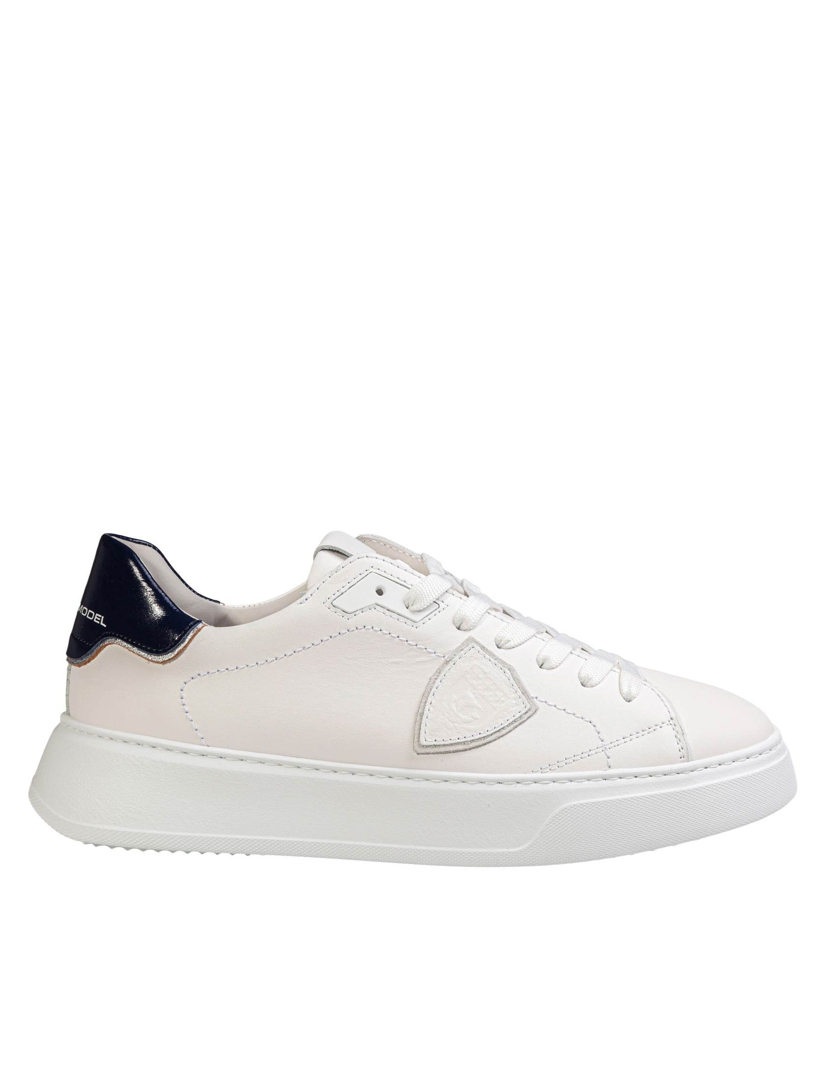 Temple Low White Leather Sneakers