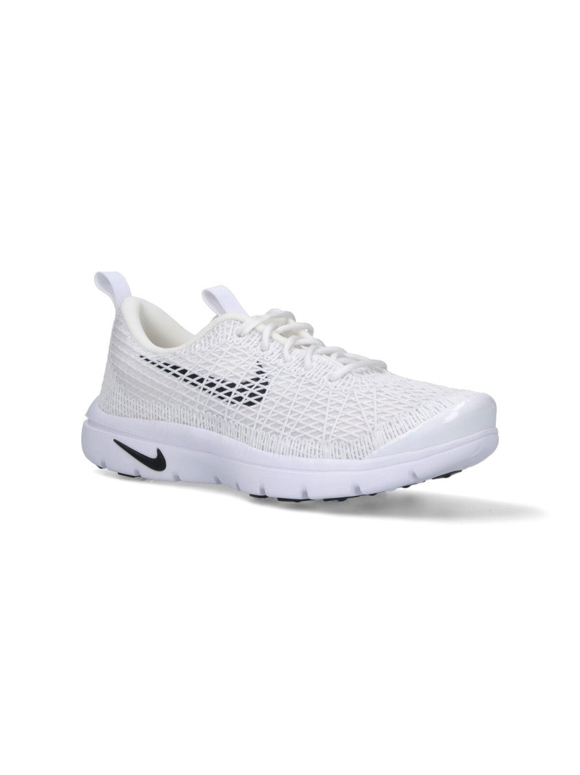 Low-Profile White Sneakers With Subtle Textured Upper