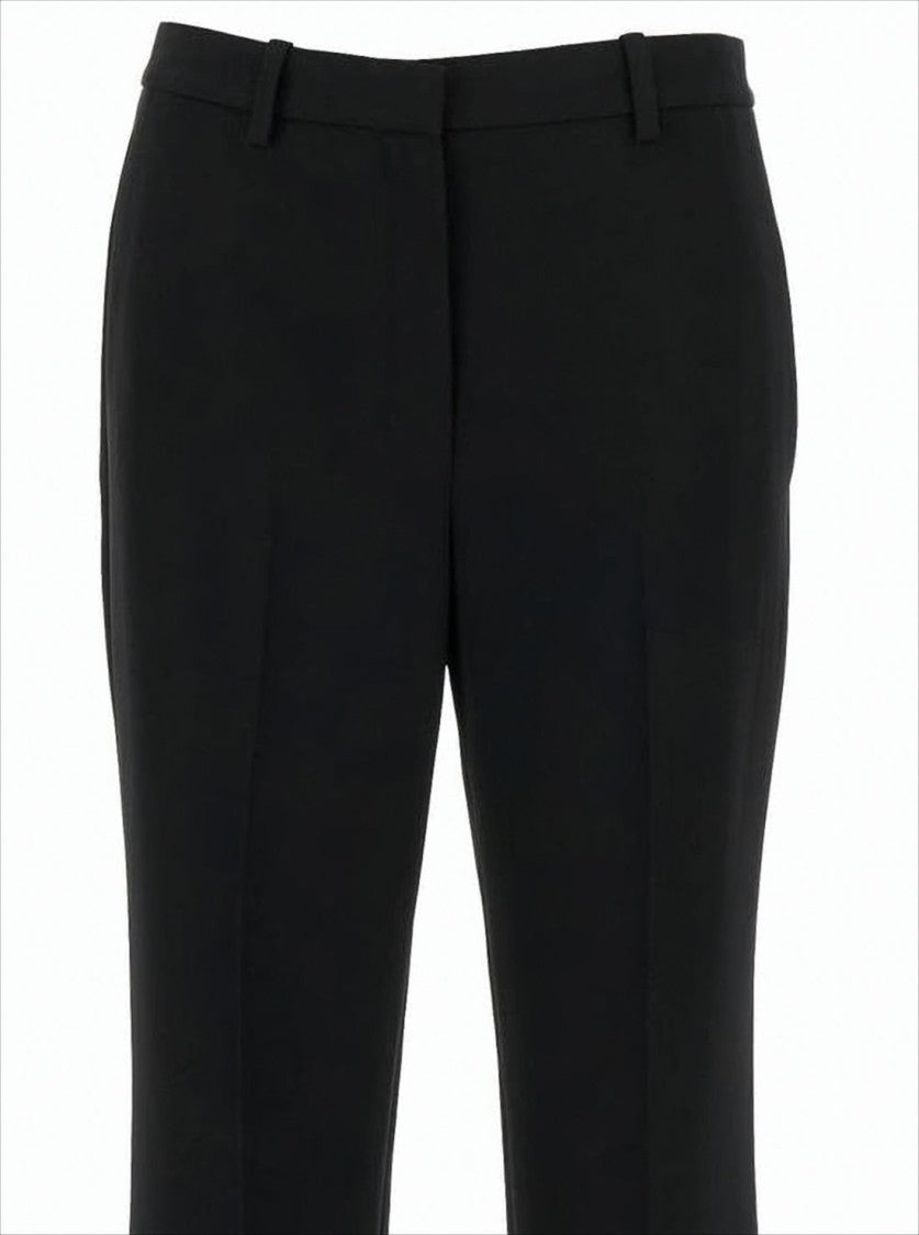 Straight-Leg Tailored Pants with Subtle Flare