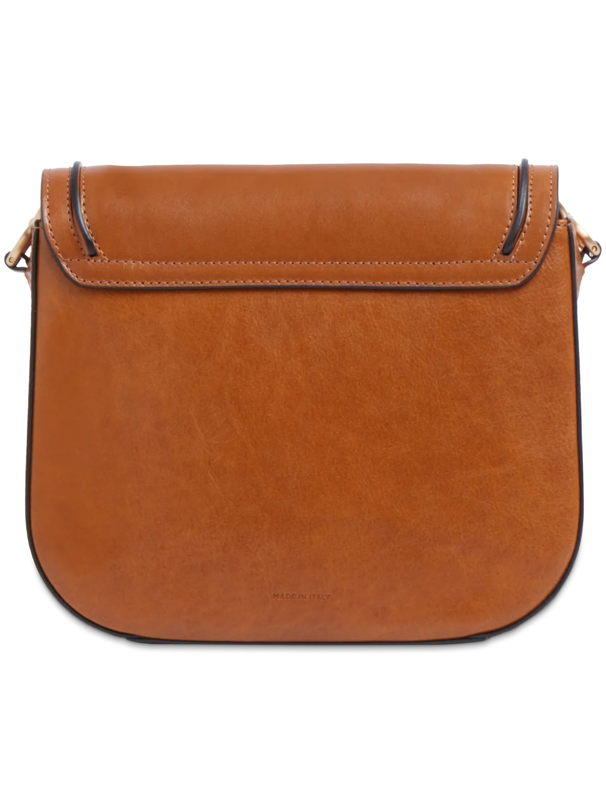 Brown Crossbody Structured Leather Satchel