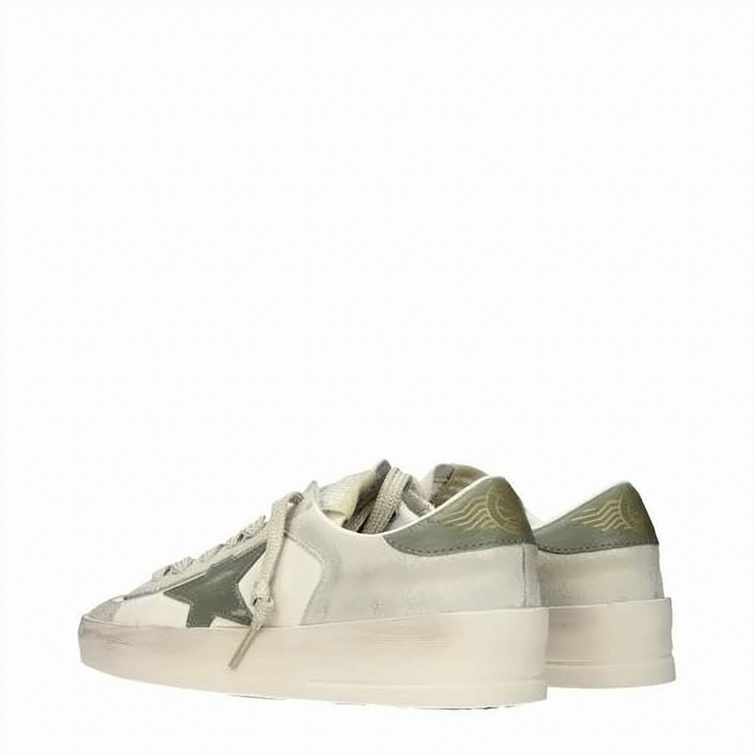 Distressed Leather and Suede Low-Top Sneakers