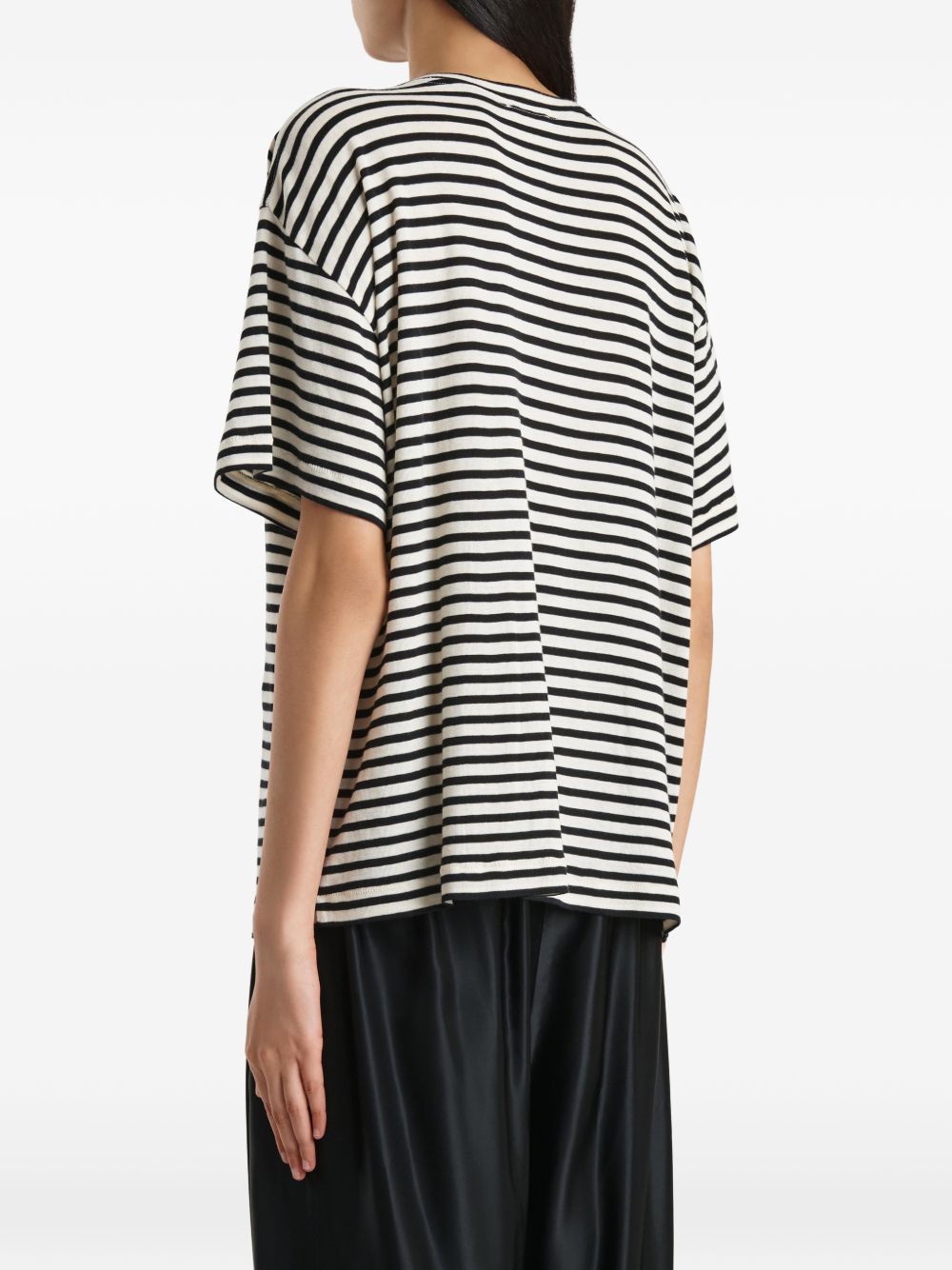 White Short-Sleeve Striped NY T-shirt