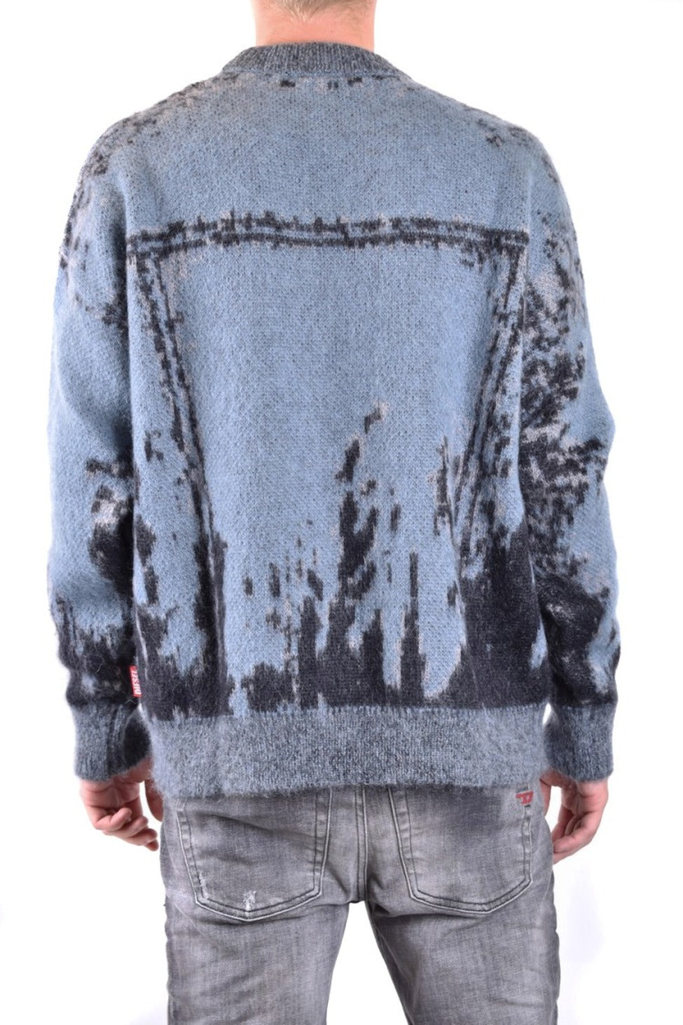 Blue Mohair Blend Knitwear