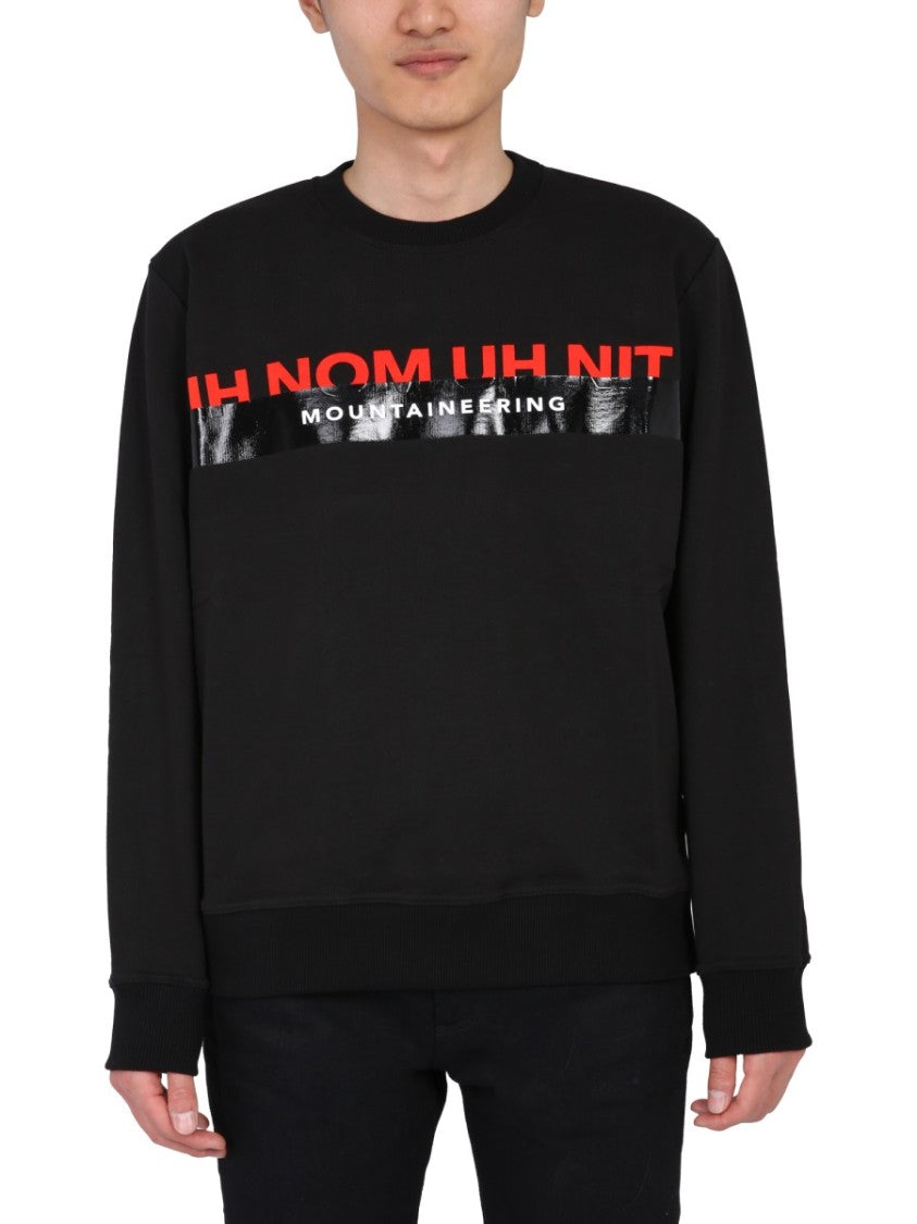 Crew Neck Sweatshirt With Ribbed Finish