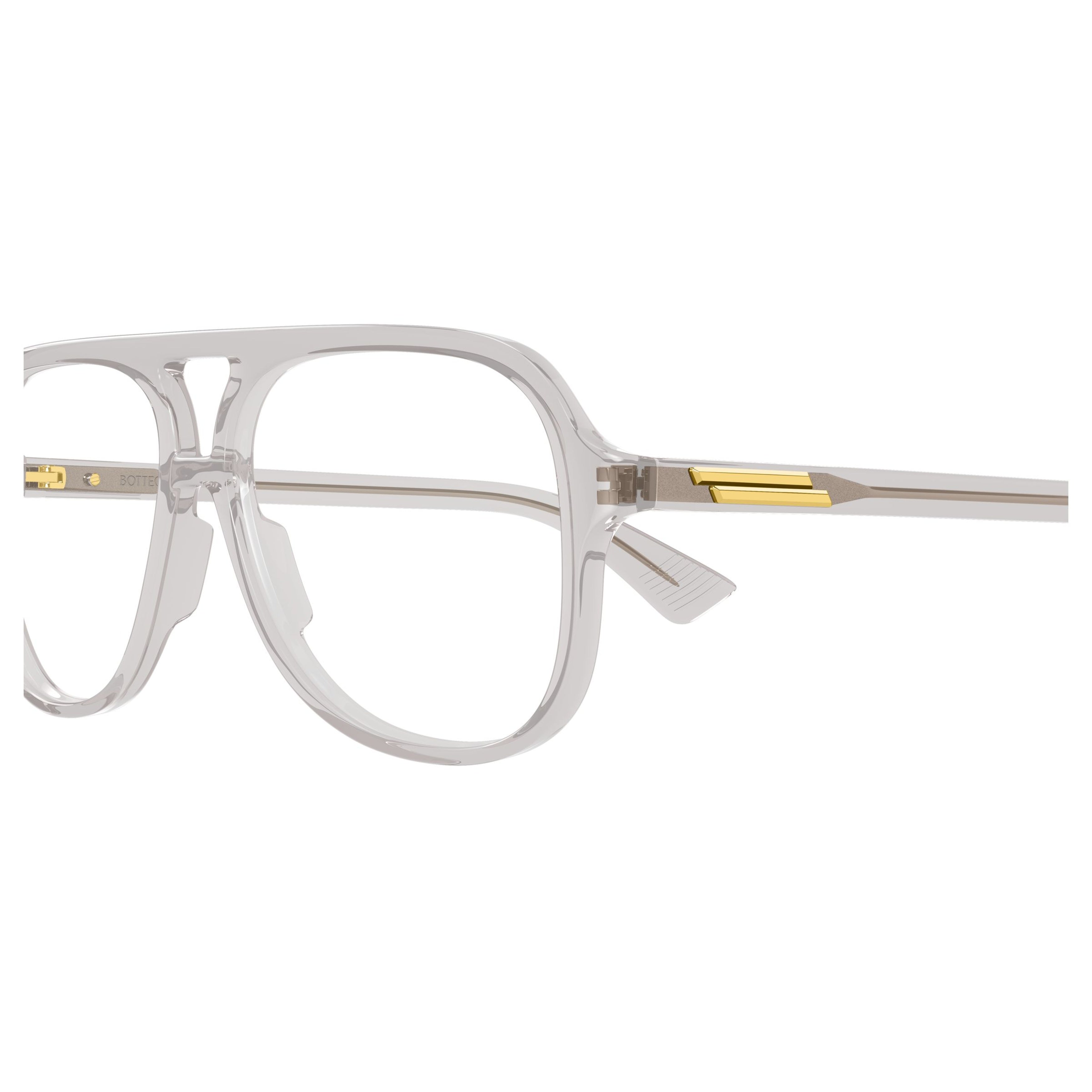 Grey Bv1417o Translucent Aviator Double Bridge Sunglasses