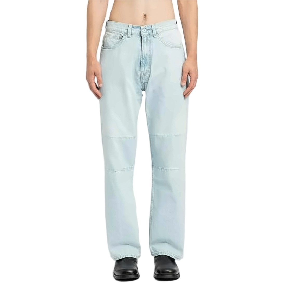 Relaxed-Fit Wide Leg Denim Pants