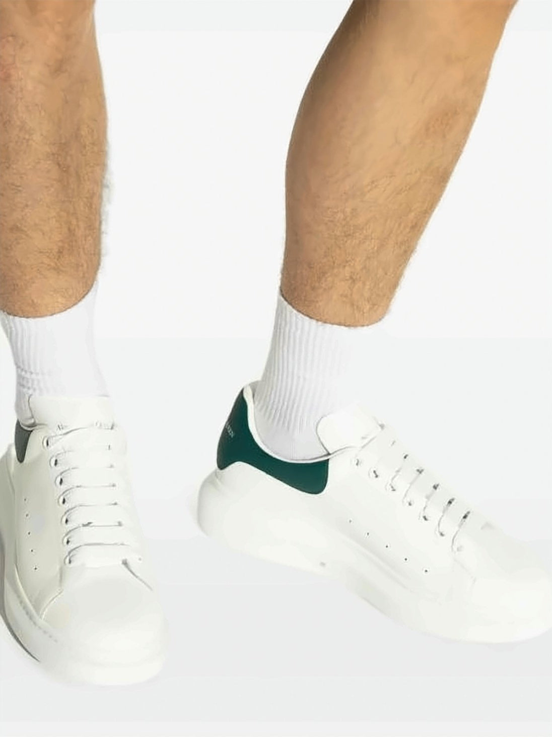 Oversized Sneakers with Smooth Calf Leather Upper