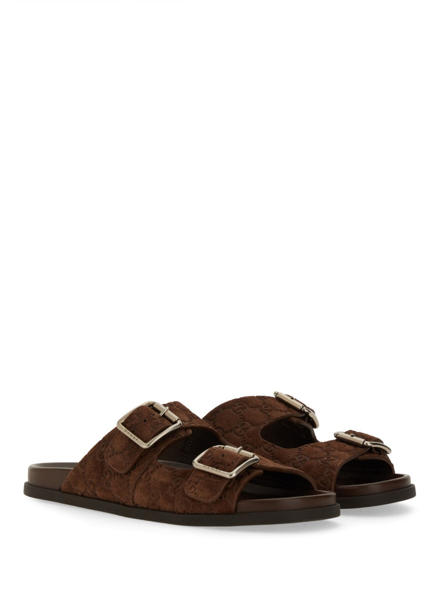 Leather Slider Sandal with Minimalist Design