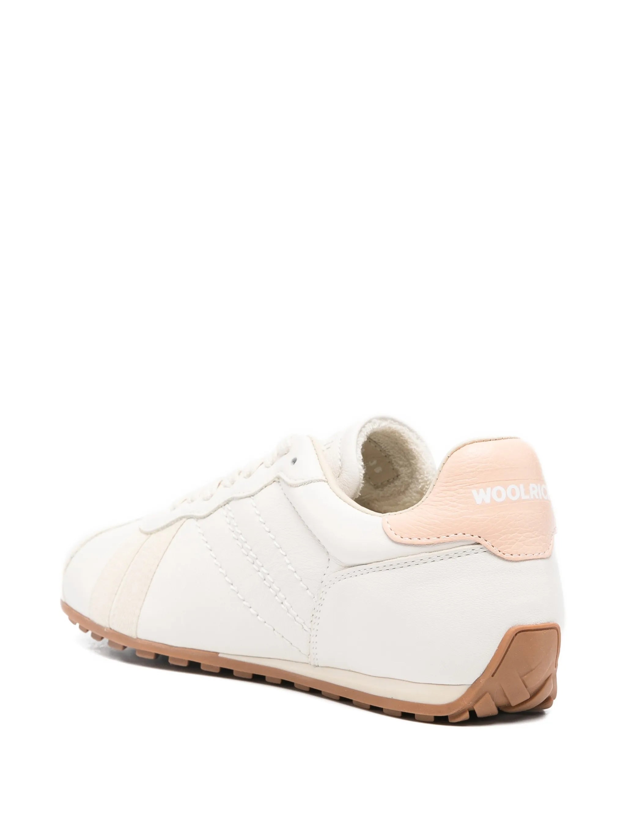 White Flat Seta Silk-Low-Profile Sneakers