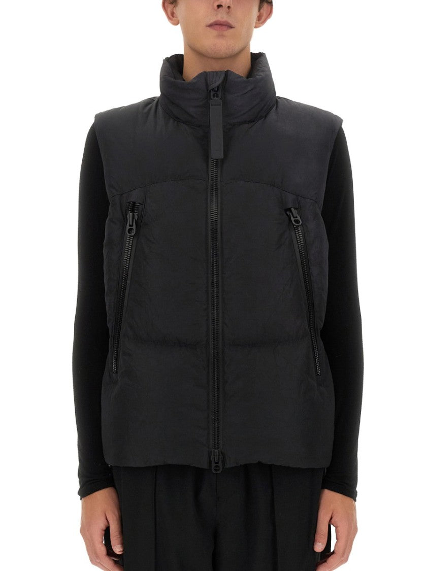 Casual Black Jacket With High Collar