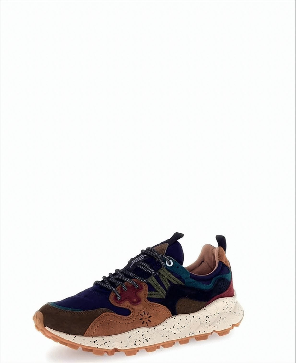 Earthy-Toned Low-Top Sneakers With Multi-Material Upper