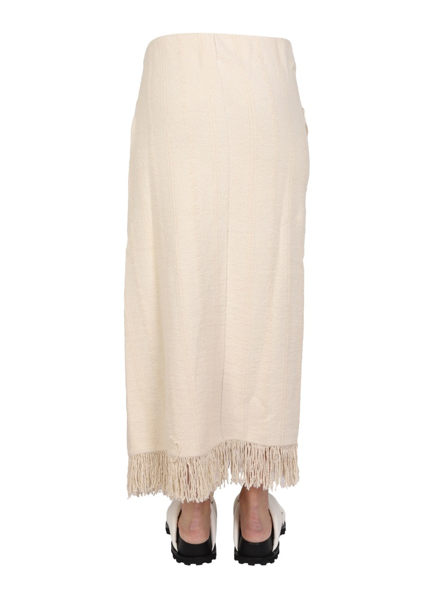 Cotton Linen Wrap Skirt