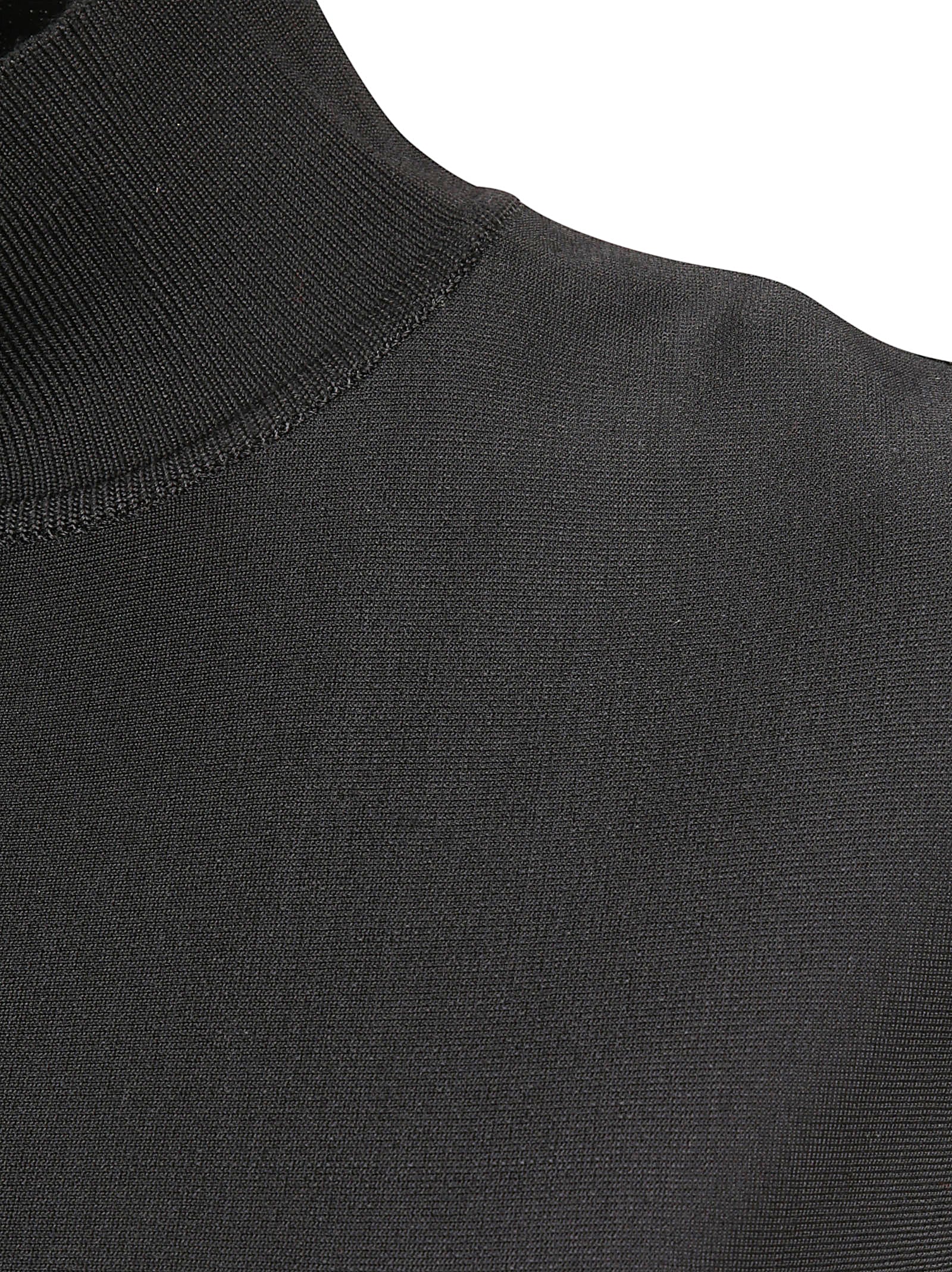 Cap Sleeve Mini Dress With High Neck