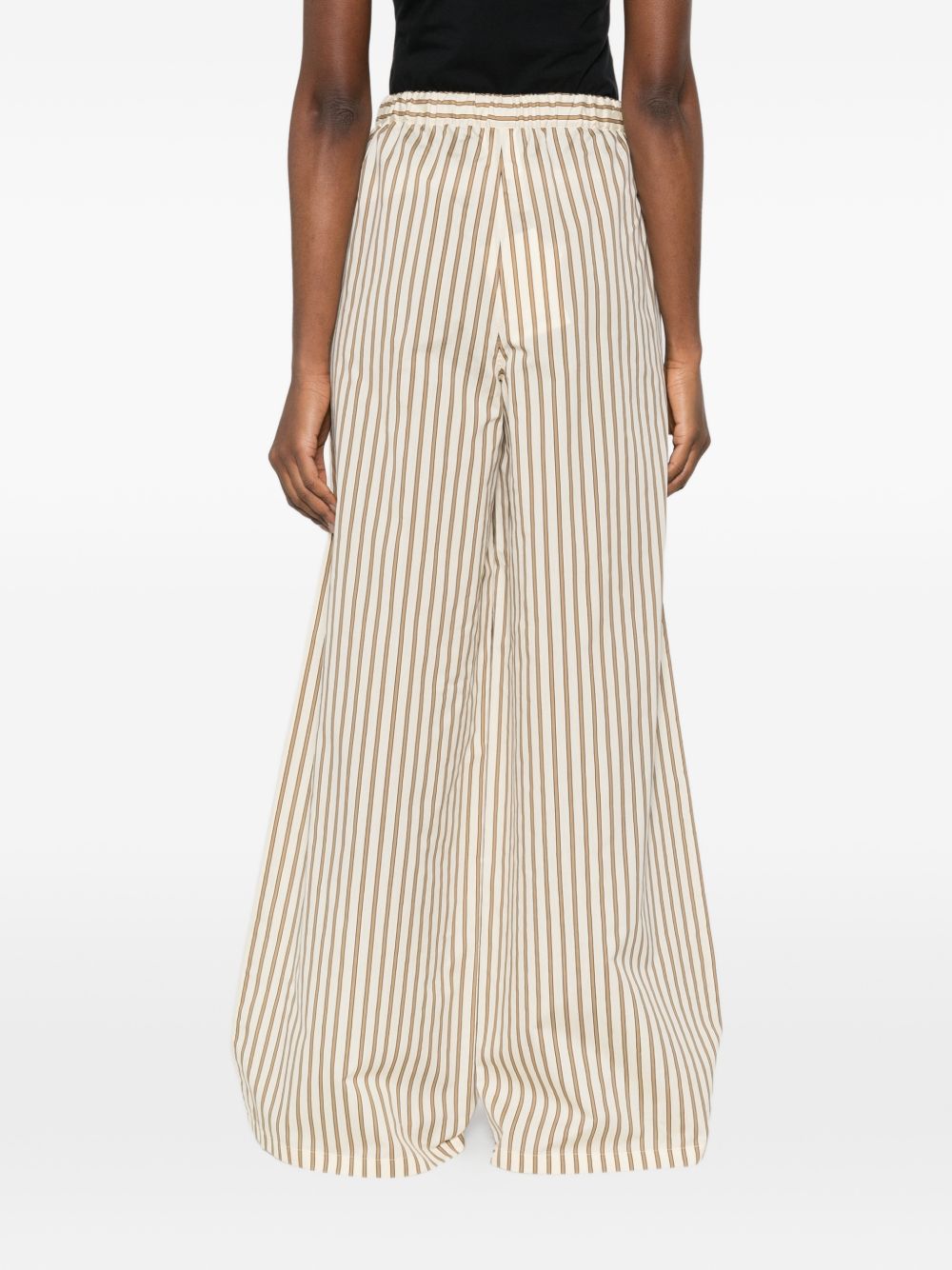 Wide-leg Striped Trousers