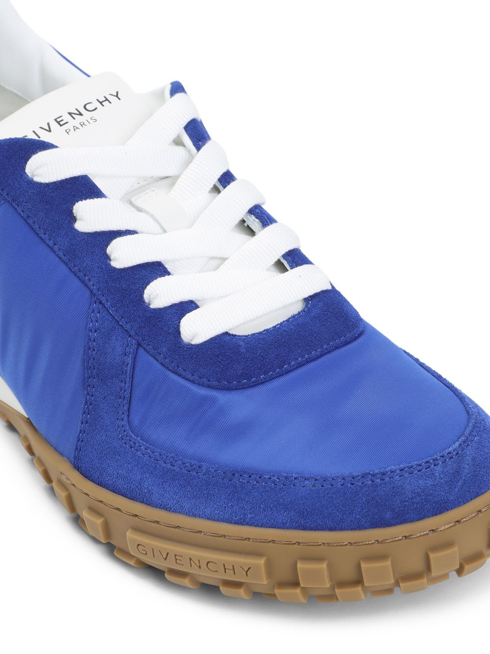 Sporty Silk And Nylon Sneakers With Suede Accents