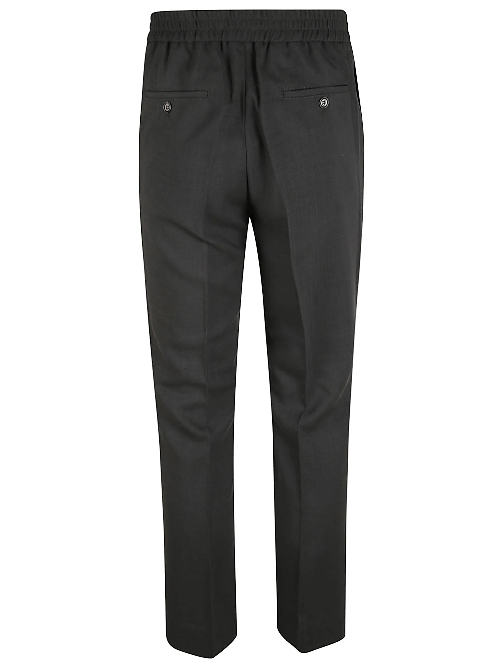 Lightweight Wool Serge Trousers With Elasticated Waistband