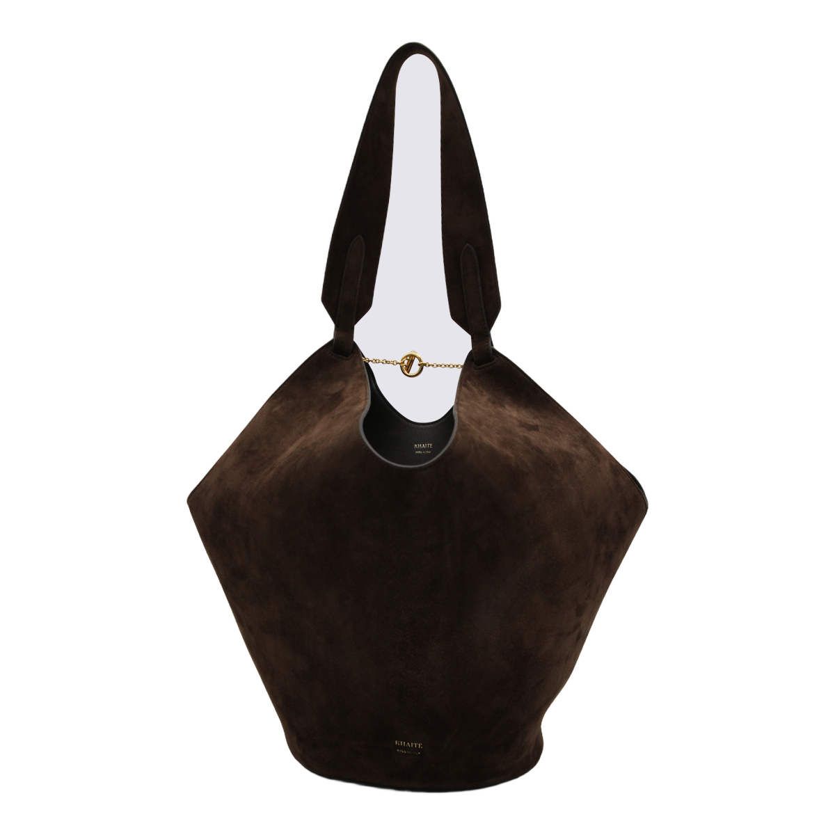 Rzeźbiarska Torebka z Brązowego Zamszu