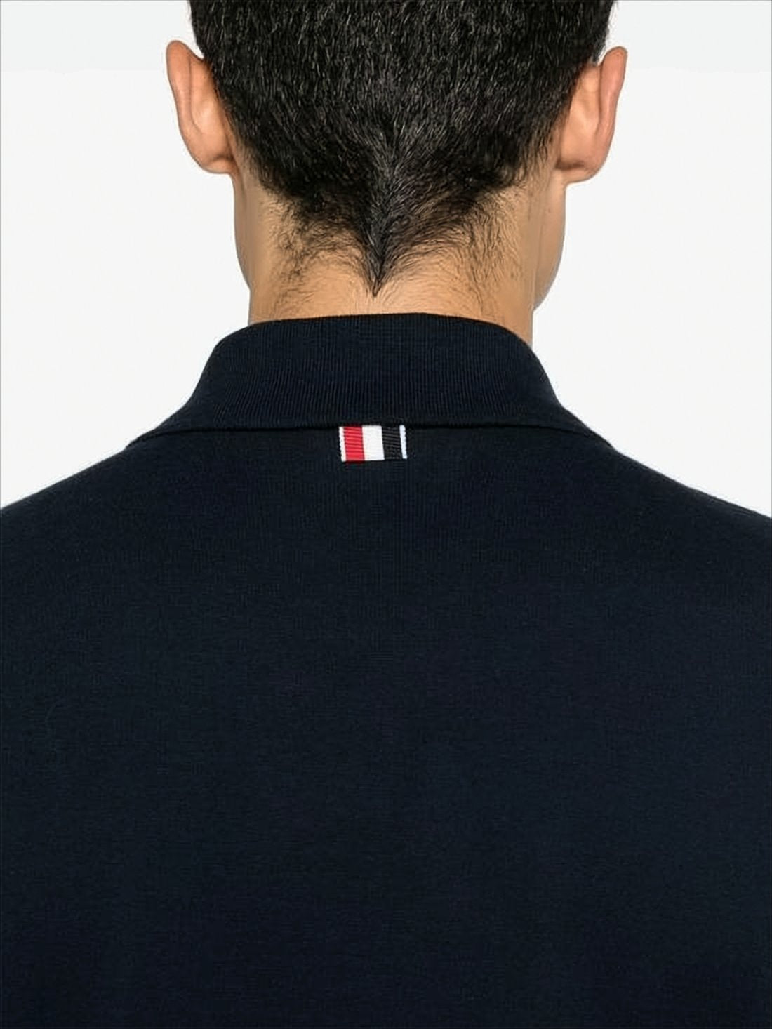 Classic Short-Sleeve Polo Shirt with Structured Collar and Tricolor Accents