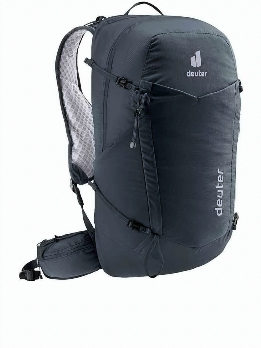 Streamlined Black Backpack with Recycled Polyamide Construction