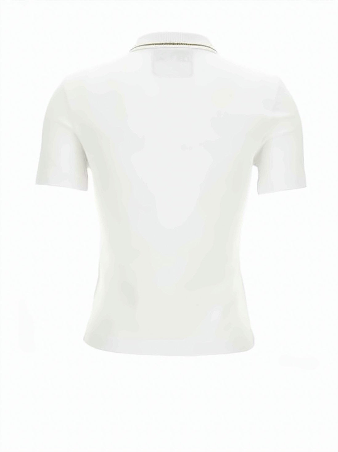 Short-Sleeved Polo Shirt with Gold Trim