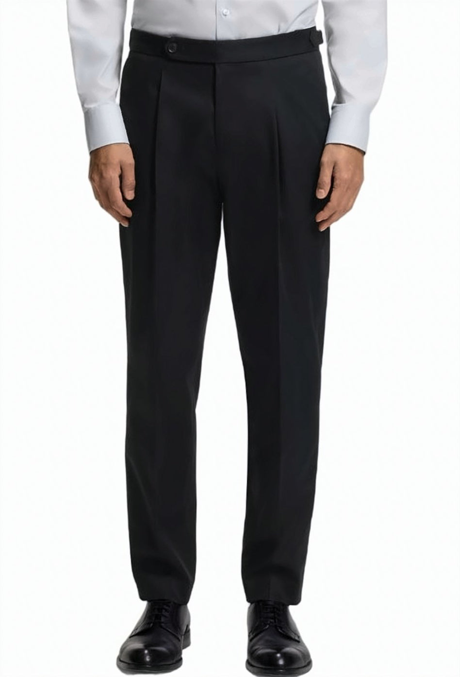 Blue Tapered Tailored Trousers