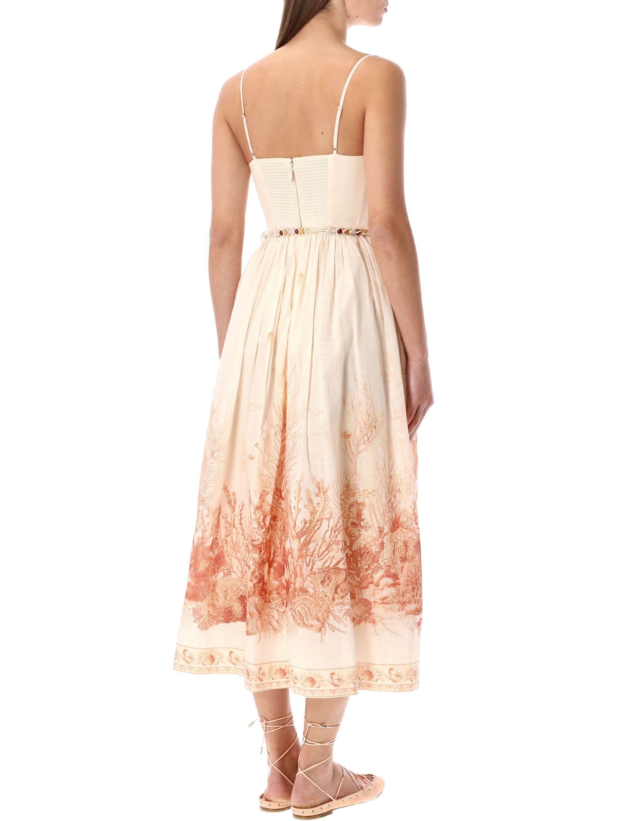 Wanderlust Corset Midi Dress Cream