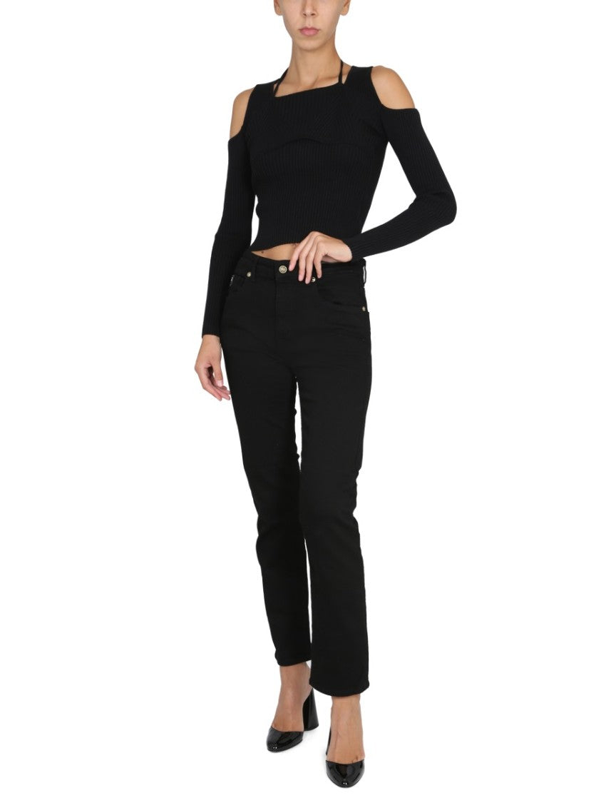 Fitted Ribbed Knit Top